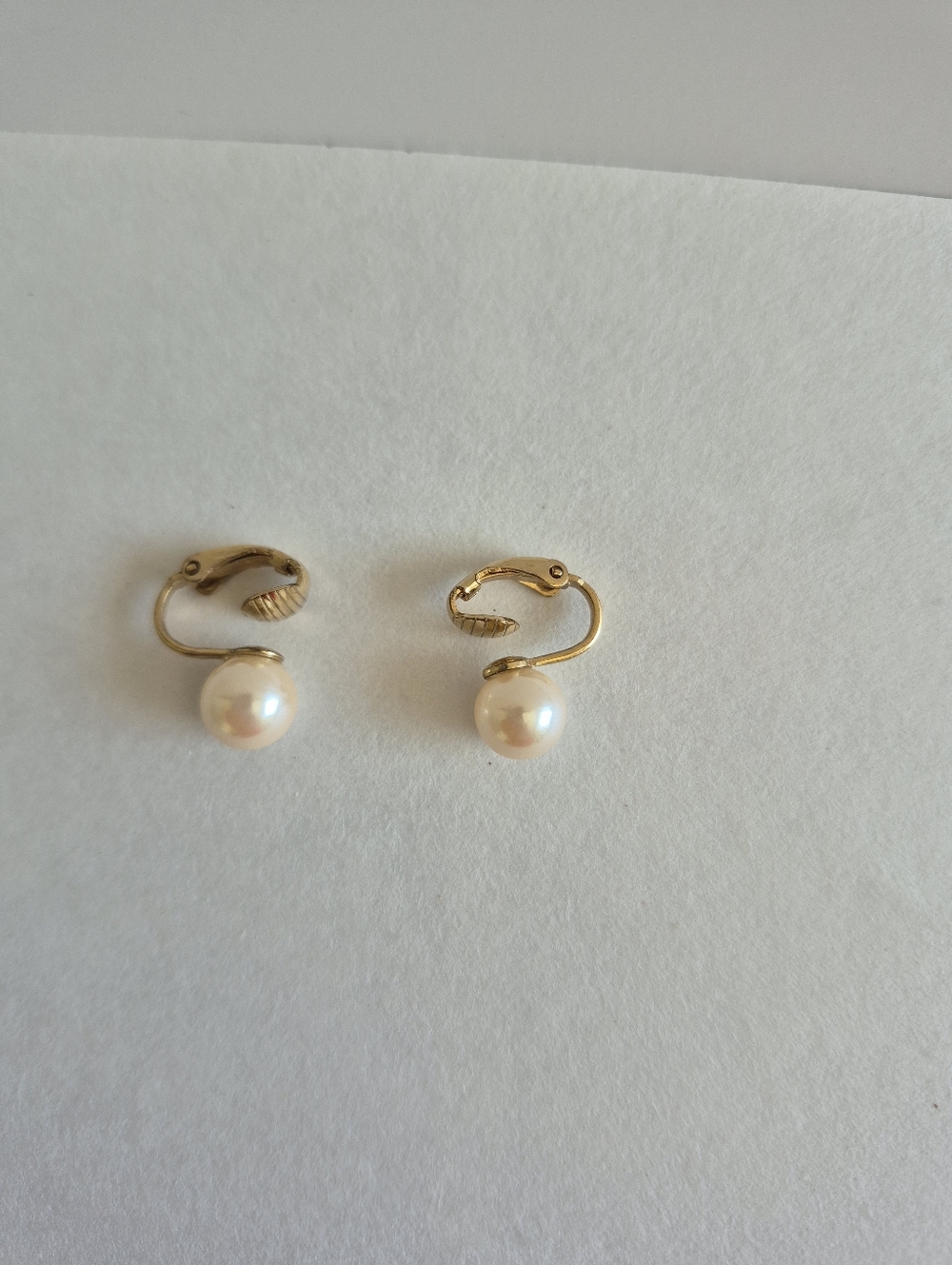 Classic Pearl Clip-On Earrings - Gold Tone - Picture 5 of 5